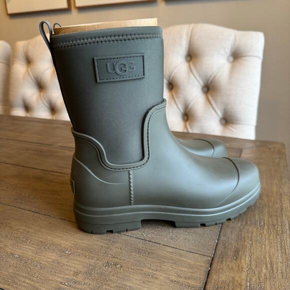 UGG Shoes - UGG Women's Size 11 Droplet Mid Rainboot Forest Night Green NEW w/Box